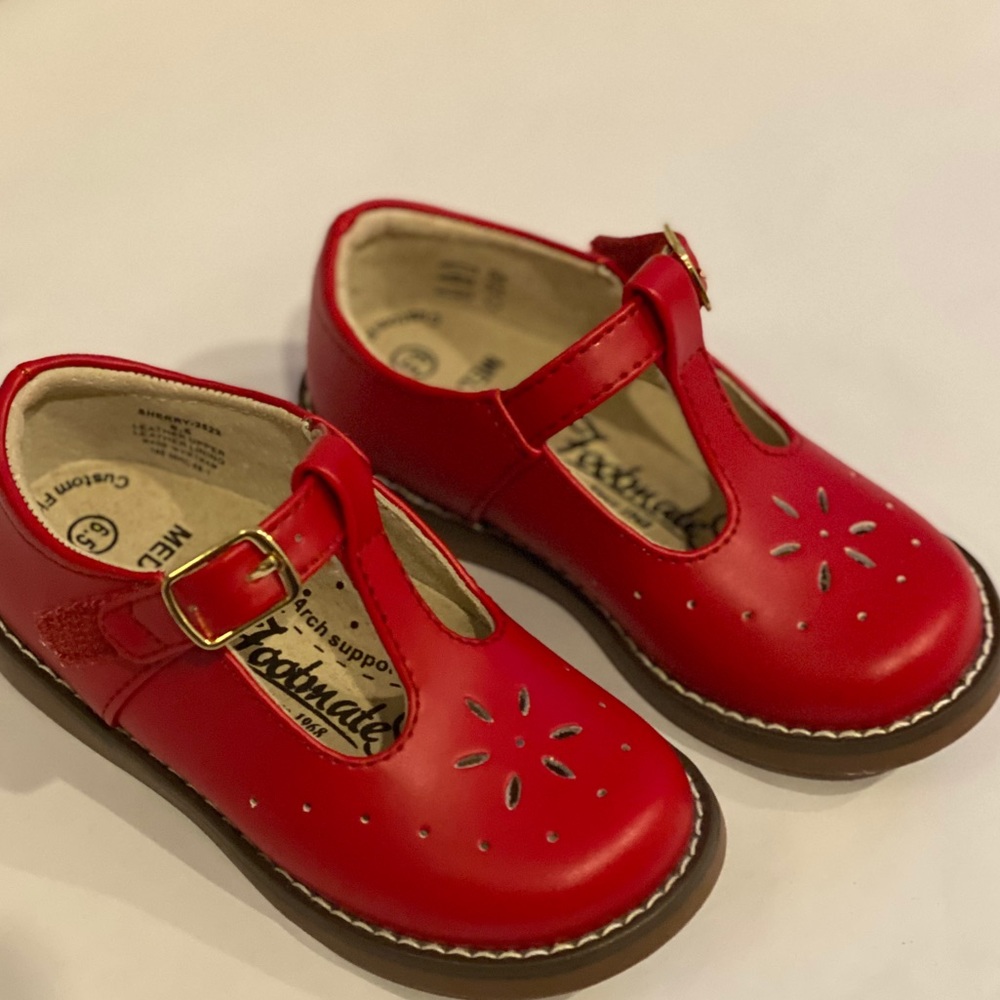 Footmates red toddler shoes